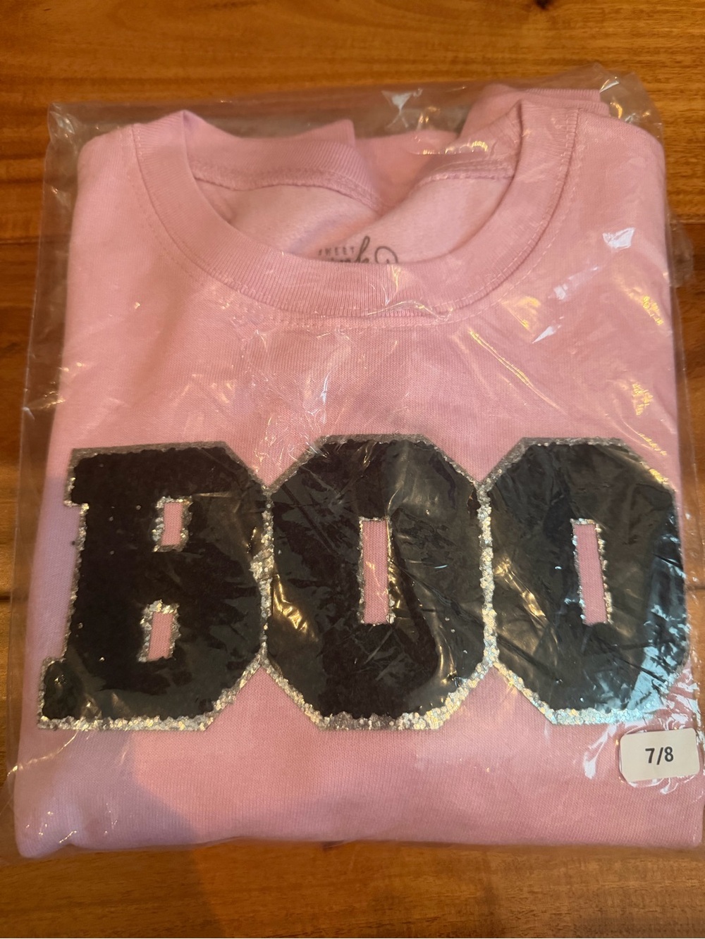 Kids Pink 'BOO' Sequin Sweatshirt - Girls